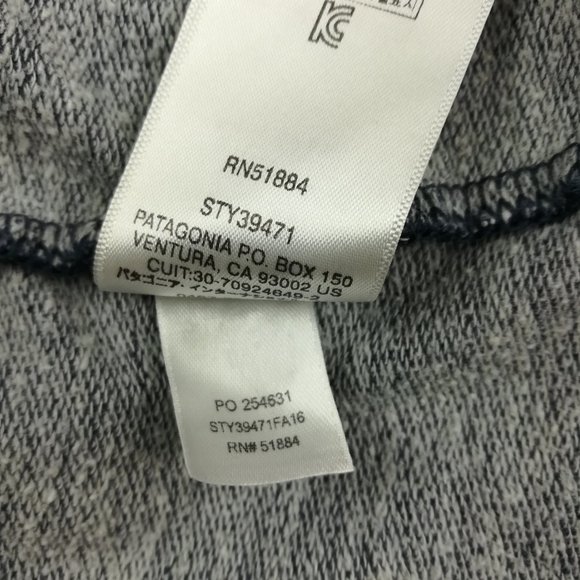 Patagonia Sweatshirt Fitz Roy Lightweight Organic Cotton Crew Blue Mens Medium - Picture 8 of 11